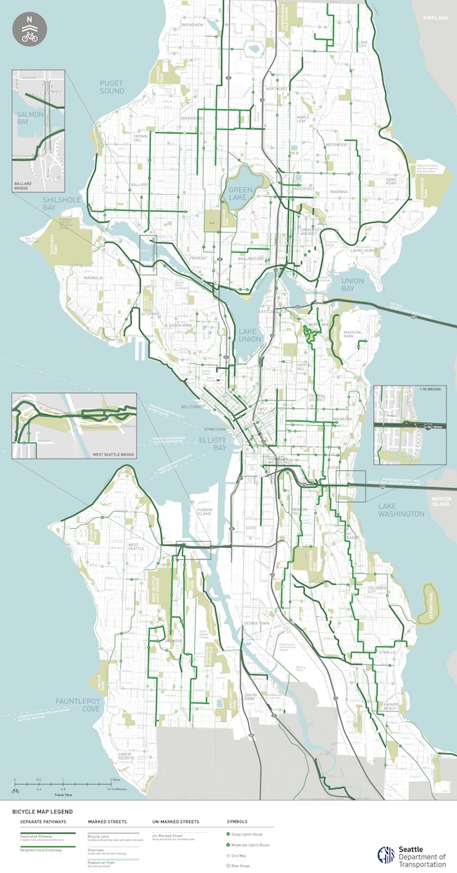 Seattle Bike Routes Map