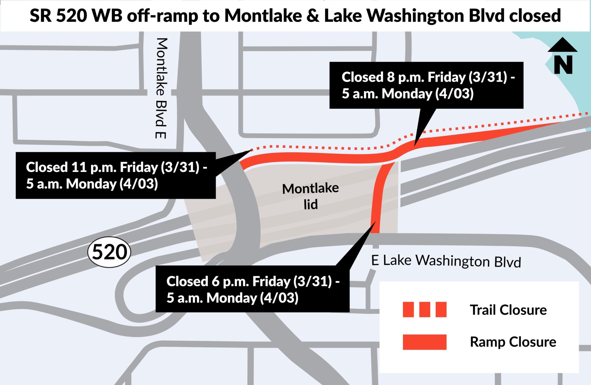 Alert 3/31-4/3: 520 Bridge Trail closed over the weekend – Seattle Bike ...