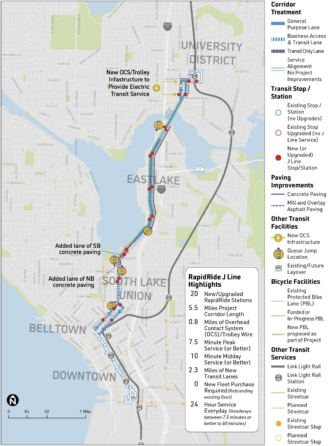 SDOT finalizes RapidRide J design with complete Eastlake bike lanes ...